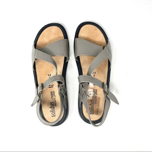 SOLIDUS Natura Plus Taupe Metallic Comfort Sandals Size UK 6.5G/ 39 Narrow - Picture 8 of 10